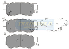 Brake Pads Rear Fits Hyundai Ef Sonata 2.0,2.4,2.7/Grandeur XG 1999 On TG1451N - Transgold | Universal Auto Spares