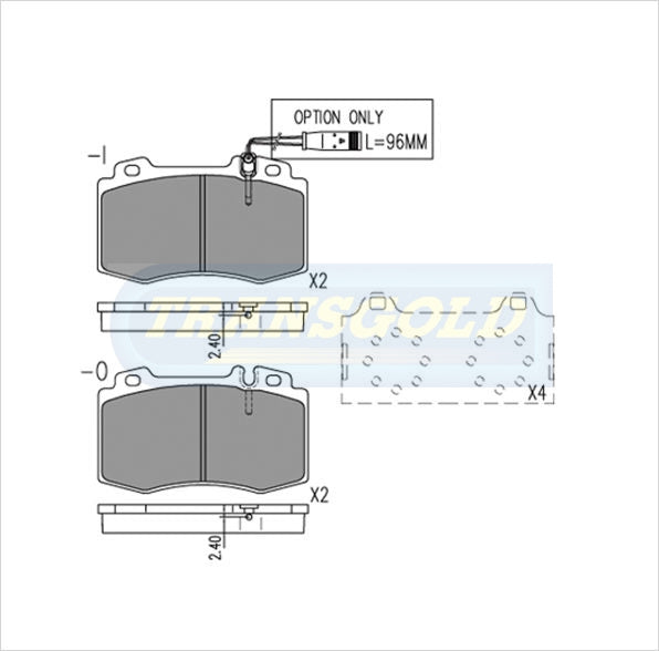 Brake Pads Front Fits Mercedes Cl500.Ml55,S430,S500,Sl500 '99 0n, Ml430,Ml500 '02 On TG1453N - Transgold | Universal Auto Spares