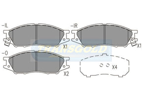 Brake Pads Front Fits Nissan Pular N16, On TG1454N - Transgold | Universal Auto Spares