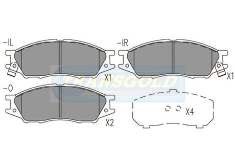Brake Pads Front Fits Nissan Pular N16, On TG1454N - Transgold | Universal Auto Spares