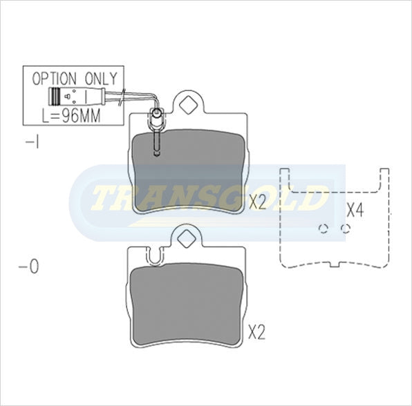 Brake Pads Rear Fits Mercedes Cl500,Ml55, S430,S500 '99 On, Ml430,Ml500 2002 On TG1458N - Transgold | Universal Auto Spares