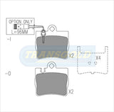 Brake Pads Rear Fits Mercedes Cl500,Ml55, S430,S500 '99 On, Ml430,Ml500 2002 On TG1458N - Transgold | Universal Auto Spares
