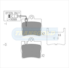 Brake Pads Rear Fits Mercedes Cl500,Ml55, S430,S500 '99 On, Ml430,Ml500 2002 On TG1458N - Transgold | Universal Auto Spares