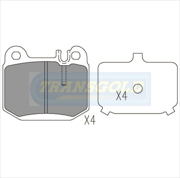 Brake Pads Rear Fits Mercedes Benz Ml, M Class 2000-05 TG1461N - Transgold | Universal Auto Spares