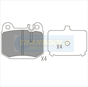 Brake Pads Rear Fits Mercedes Benz Ml, M Class 2000-05 TG1461N - Transgold | Universal Auto Spares
