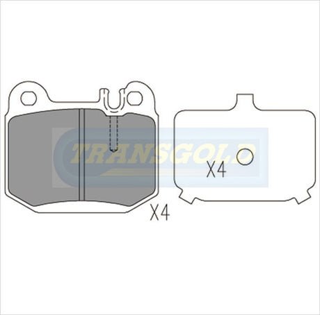 Brake Pads Rear Fits Mercedes Benz Ml, M Class 2000-05 TG1461N - Transgold | Universal Auto Spares