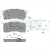 Brake Pads Rear Fits Mitsu Pajero NM TG1464N - Transgold | Universal Auto Spares