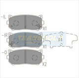 Brake Pads Rear Fits Kia Mentor 1.5 Oct 96-jun 2000, Spectra 1.8 2000-01 TG1466N - Transgold | Universal Auto Spares
