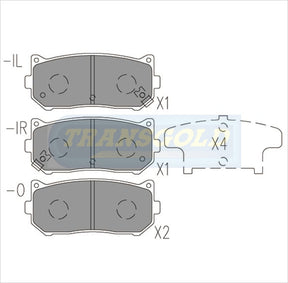 Brake Pads Rear Fits Kia Mentor 1.5 Oct 96-jun 2000, Spectra 1.8 2000-01 TG1466N - Transgold | Universal Auto Spares