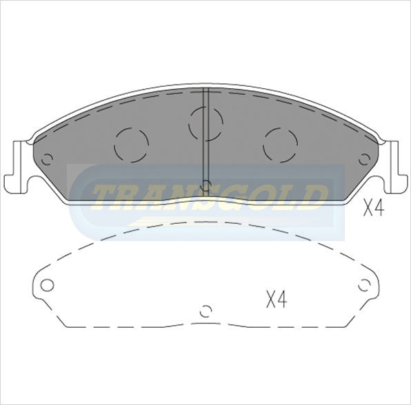 Brake Pads Front Fits Ba Ford Falcon TG1473G - Transgold | Universal Auto Spares