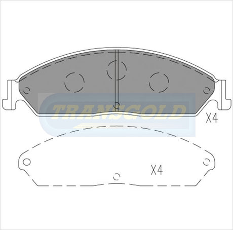 Brake Pads Front Fits Ba Ford Falcon TG1473G - Transgold | Universal Auto Spares