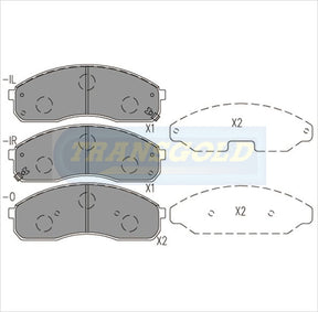 Brake Pads Front Fits Kia Carnival 2000 On, Kia Pregio 1999-2006 DB1489 TG1489N - Transgold | Universal Auto Spares