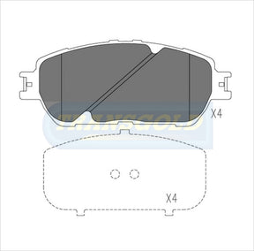 Brake Pads Front Fits Lexus Es300 Sedan 2002 On TG1490N - Transgold | Universal Auto Spares