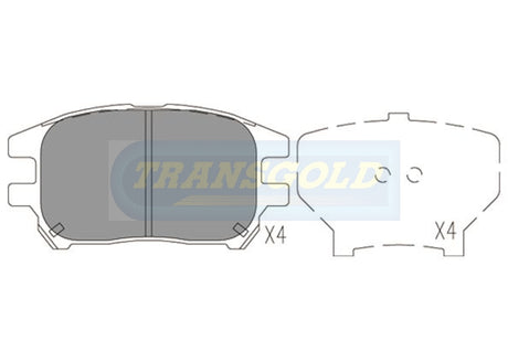 Brake Pads Front Fits Lexus RX300 02-03 TG1494N - Transgold | Universal Auto Spares