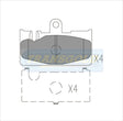 Brake Pads Rear Fits Lexus Ls430 00-On TG1497 - Transgold | Universal Auto Spares