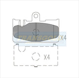 Brake Pads Rear Fits Lexus Ls430 00-On TG1497 - Transgold | Universal Auto Spares