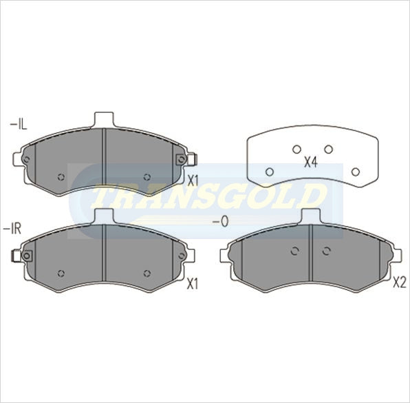 Brake Pads Front Fits Hyundai Elantra 03 2.0L TG1503N - Transgold | Universal Auto Spares