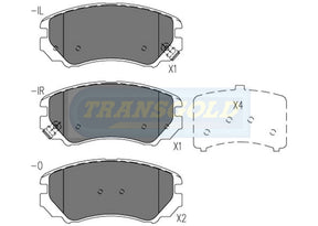 Brake Pads Front Fits Hyundai Tiburon 2002 On TG1504N - Transgold | Universal Auto Spares