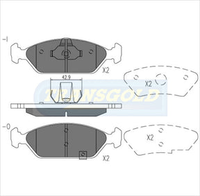 Brake Pads Front Fits Kia Spectra Hatch 1.8L 2001 On TG1507N - Transgold | Universal Auto Spares