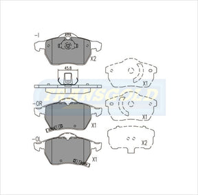 Brake Pads Front Fits Holden Astra 2001-On TG1510N - Transgold | Universal Auto Spares
