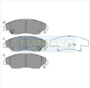Brake Pads Front Fits Kia Sportage '98-00 TG1512N - Transgold | Universal Auto Spares