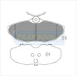 Brake Pads Rear Fits Jaguar S Type 02 TG1514N - Transgold | Universal Auto Spares