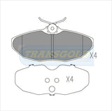 Brake Pads Rear Fits Jaguar S Type 02 TG1514N - Transgold | Universal Auto Spares