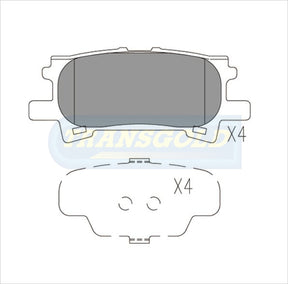 Brake Pads Rear Fits Lexus Rx330 Apr03 Wagon TG1518N - Transgold | Universal Auto Spares