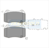 Brake Pads Front Fits Nissan 350Z Z33, Skyline 90-01 R32-34 Brembo TG1520N - Transgold | Universal Auto Spares
