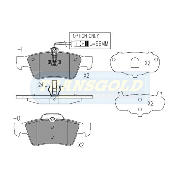 Brake Pads Rear Fits Mercedes W211 E-Class 2002-On, Sl500 99-Current TG1657N - Transgold | Universal Auto Spares
