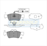 Brake Pads Rear Fits Mercedes W211 E-Class 2002-On, Sl500 99-Current TG1657N - Transgold | Universal Auto Spares