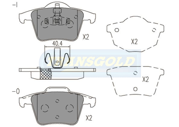 Brake Pads Rear Fits Volvo Xc90 07/03-on 2.5L T/wag/ 2.4,3.0L T6 4.4L V8 4D Wagon TG1659N - Transgold | Universal Auto Spares