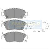 Brake Pads Front Fits Honda Civic Mar04 Hybird 1.3L TG1662N - Transgold | Universal Auto Spares