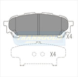 Brake Pads Rear Fits Subaru Impreza Dec02 Wrx 2.0L TG1672N - Transgold | Universal Auto Spares