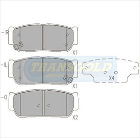 Brake Pads Rear Fits Kia Sorrento 03-on 3.5L TG1673N - Transgold | Universal Auto Spares