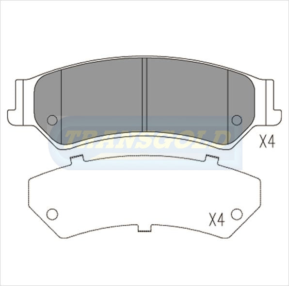 Brake Pads Rear Fits Ford FG Falcon, BF XR, Territory TG1675N - Transgold | Universal Auto Spares