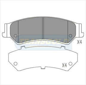 Brake Pads Rear Fits Ford FG Falcon, BF XR, Territory TG1675N - Transgold | Universal Auto Spares