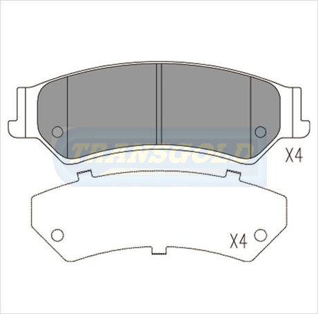 Brake Pads Rear Fits Ford FG Falcon, BF XR, Territory TG1675N - Transgold | Universal Auto Spares