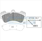 Brake Pads Front Fits Volkswagen Touareg 03-on, Porsche Cayenne 03-05 TG1676N - Transgold | Universal Auto Spares