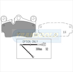 Brake Pads Front/Rear Fits Volkswagen Touareg 03-on R, Porsche Cayenne 03-O5 R, 05-on TG1677N - Transgold | Universal Auto Spares