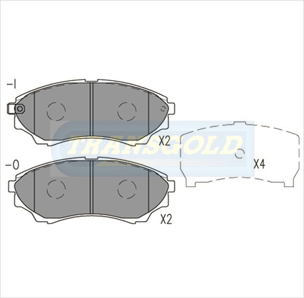Brake Pads Fits Ford Courier, Mazda Bravo TG1681N - Transgold | Universal Auto Spares