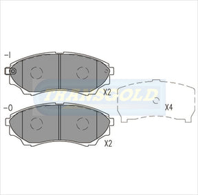 Brake Pads Fits Ford Courier, Mazda Bravo TG1681N - Transgold | Universal Auto Spares