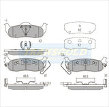 Brake Pads Rear Fits Nissan Armada 04-On Suv 4X2, 4X4 5.6L V8, Titan 04-On P/up2wd, 4WD 5.6L TG1685 - Transgold | Universal Auto Spares