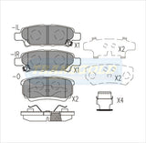 Brake Pads Rear Fits Mitsubishi Lancer CG TG1686N - Transgold | Universal Auto Spares