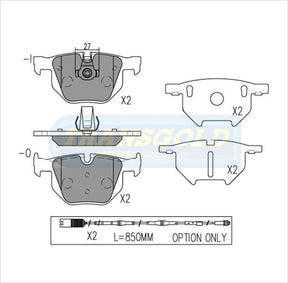 Brake Pads Rear Fits Bmw 5 Series 525I Sedan 2.5(E60) 12/03-on / 530I(E60) 10/03-on TG1694N - Transgold | Universal Auto Spares
