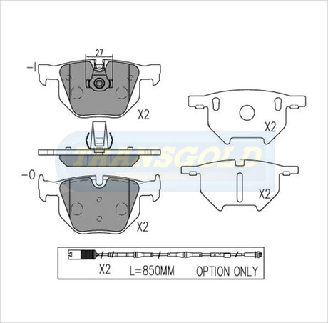 Brake Pads Rear Fits Bmw 5 Series 525I Sedan 2.5(E60) 12/03-on / 530I(E60) 10/03-on TG1694N - Transgold | Universal Auto Spares