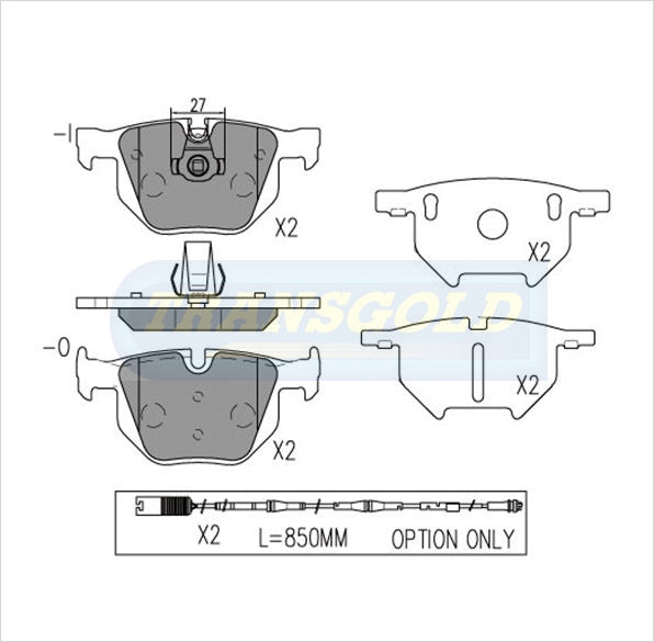 Brake Pads Rear Fits Bmw 5 Series 525I Sedan 2.5(E60) 12/03-on / 530I(E60) 10/03-on TG1694N - Transgold | Universal Auto Spares