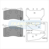 Brake Pads Front Fits Volvo S60 02-on 2.5L,S70R 04-on 2.4L Sedan,V70 09/00-05/05 2.4se 5D Wagon TG1695N - Transgold | Universal Auto Spares