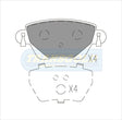 Brake Pads Rear Fits Ford Mondeo 00-05, Jaguar X Type 01-now TG1697N - Transgold | Universal Auto Spares