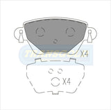 Brake Pads Rear Fits Ford Mondeo 00-05, Jaguar X Type 01-now TG1697N - Transgold | Universal Auto Spares